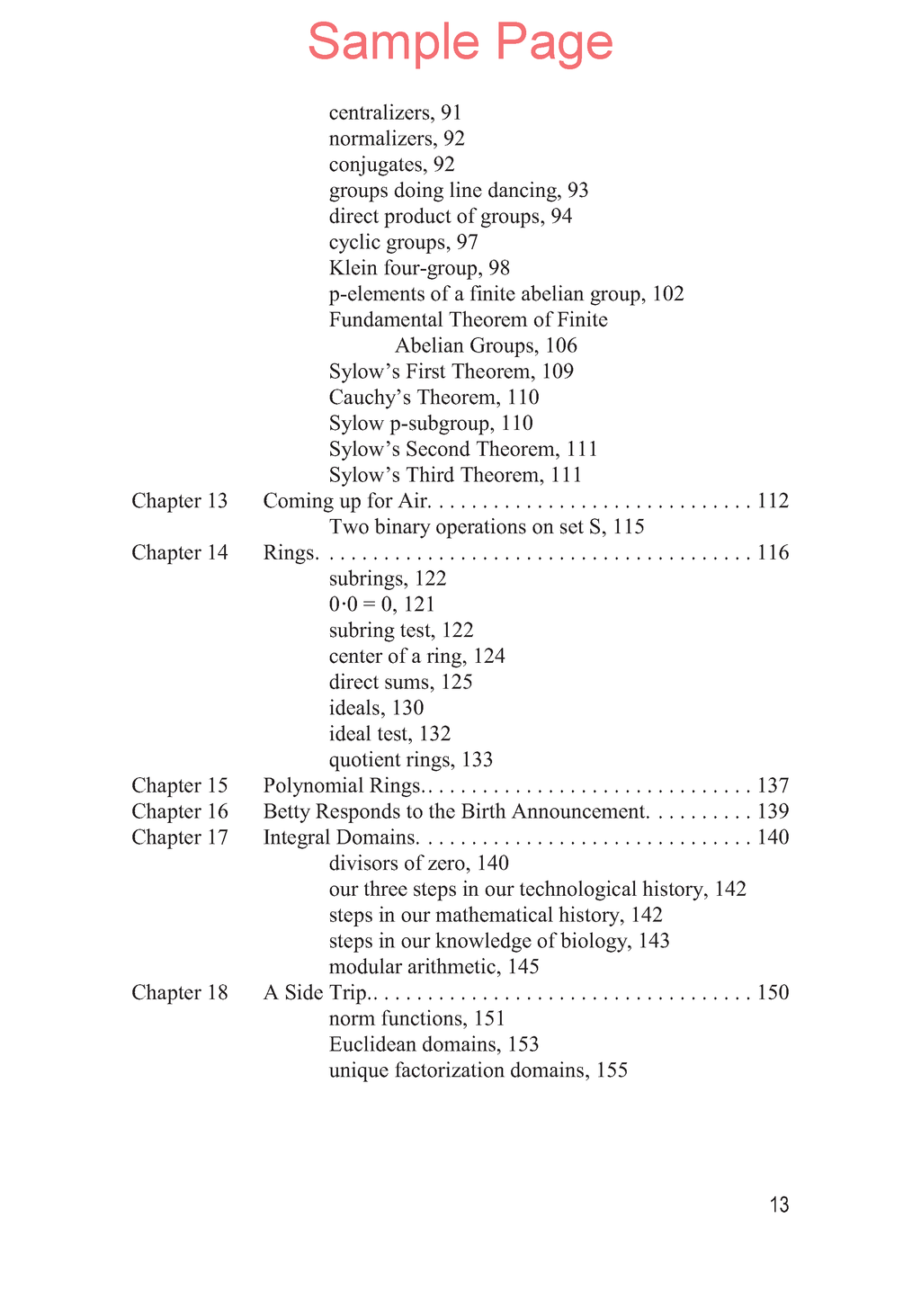 Life of Fred: Abstract Algebra