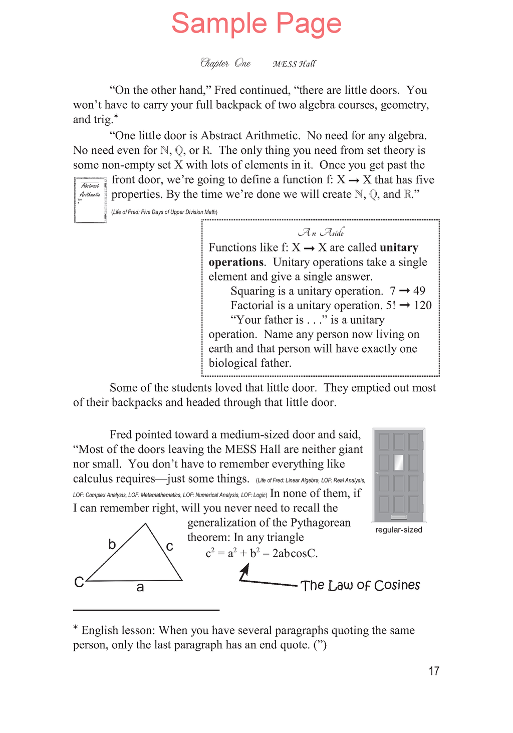Life of Fred: Abstract Algebra