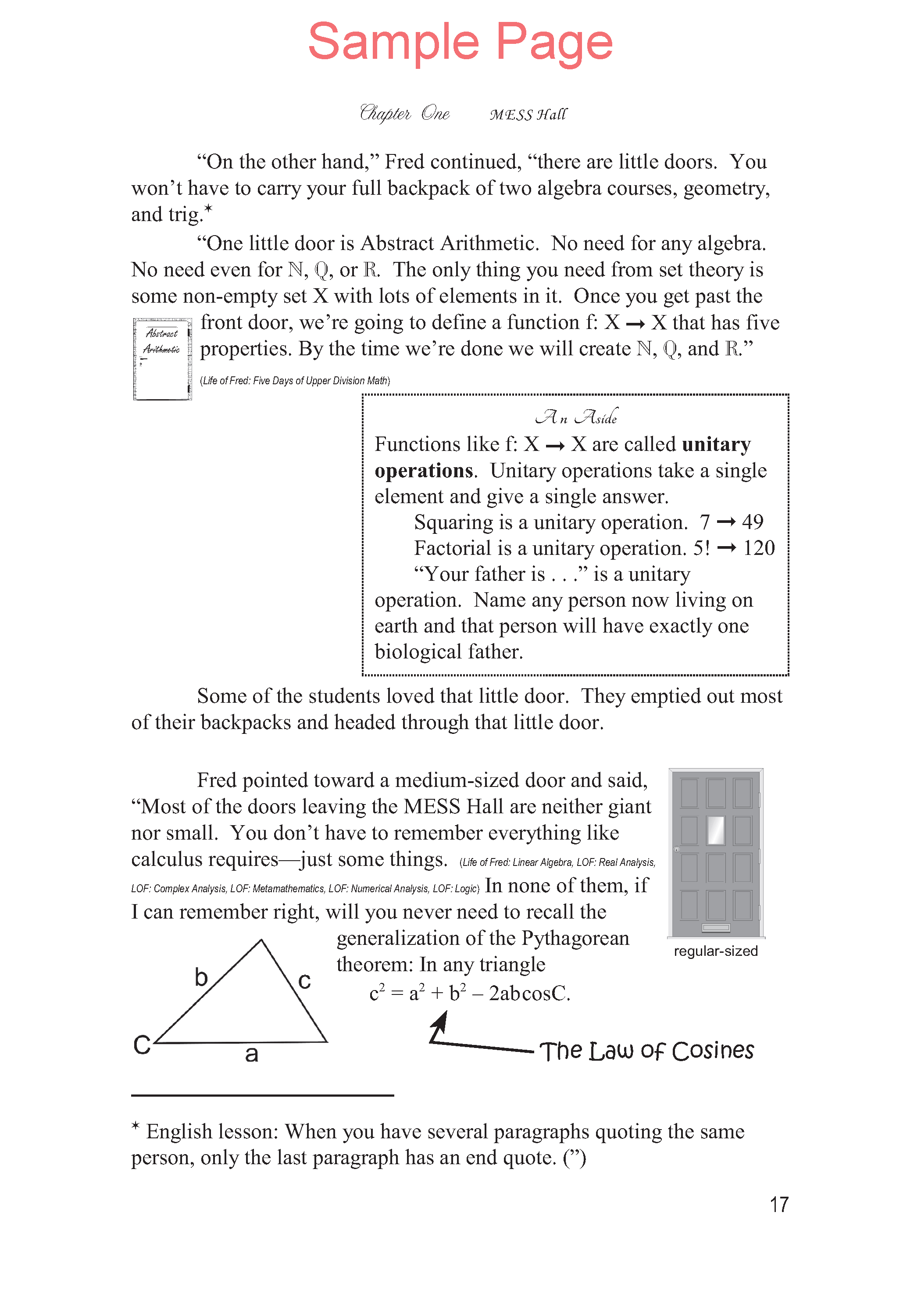 Life of Fred: Abstract Algebra