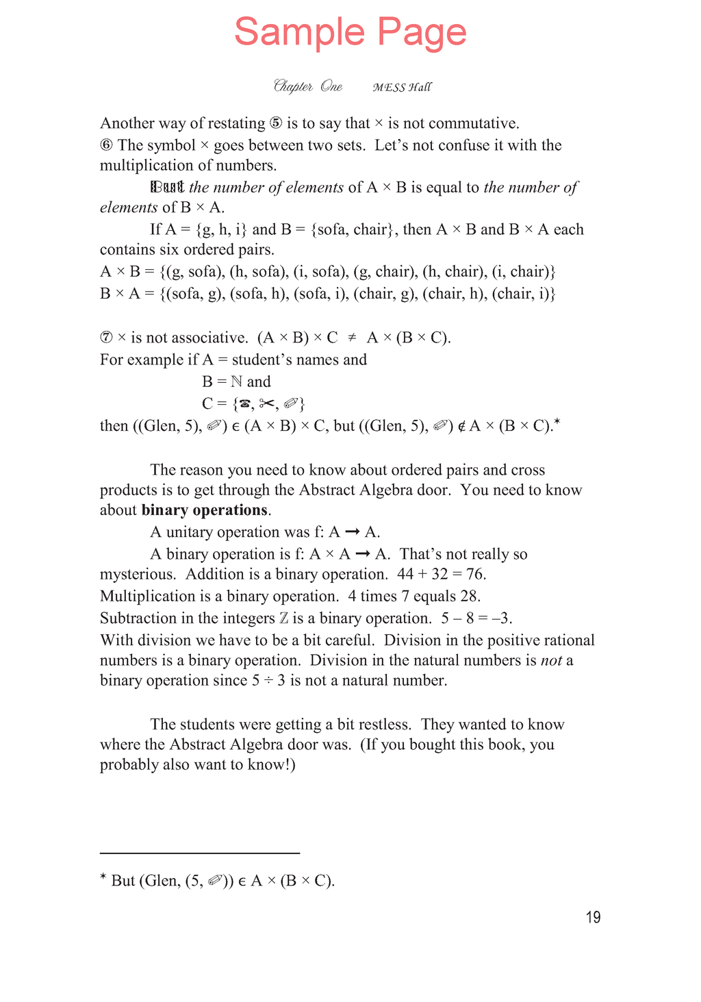 Life of Fred: Abstract Algebra