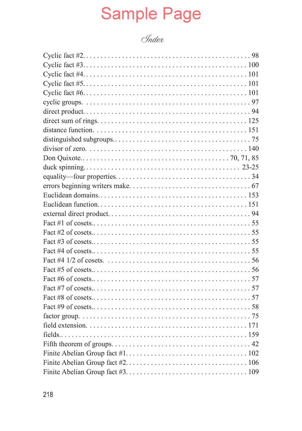 Life of Fred: Abstract Algebra