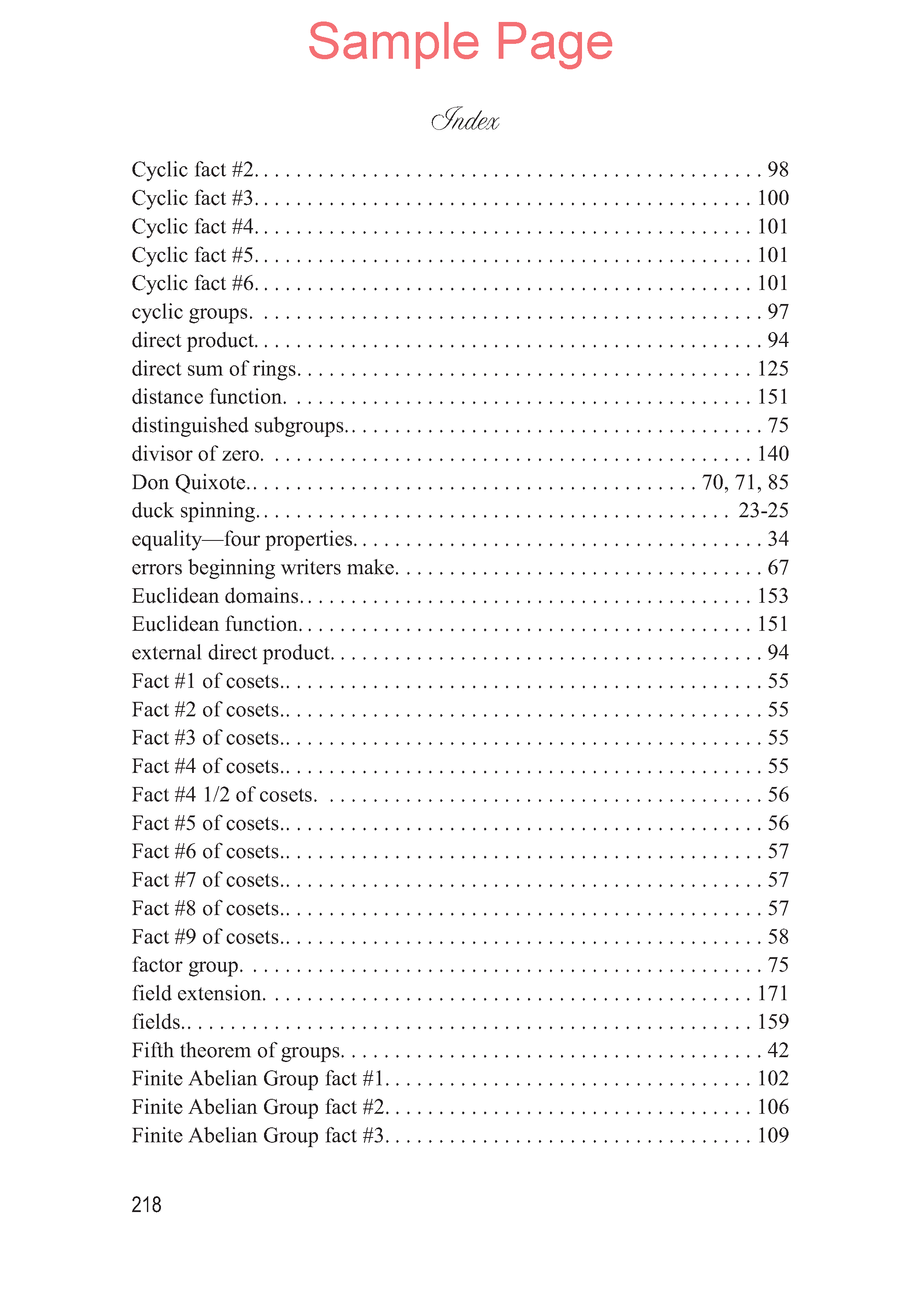 Life of Fred: Abstract Algebra