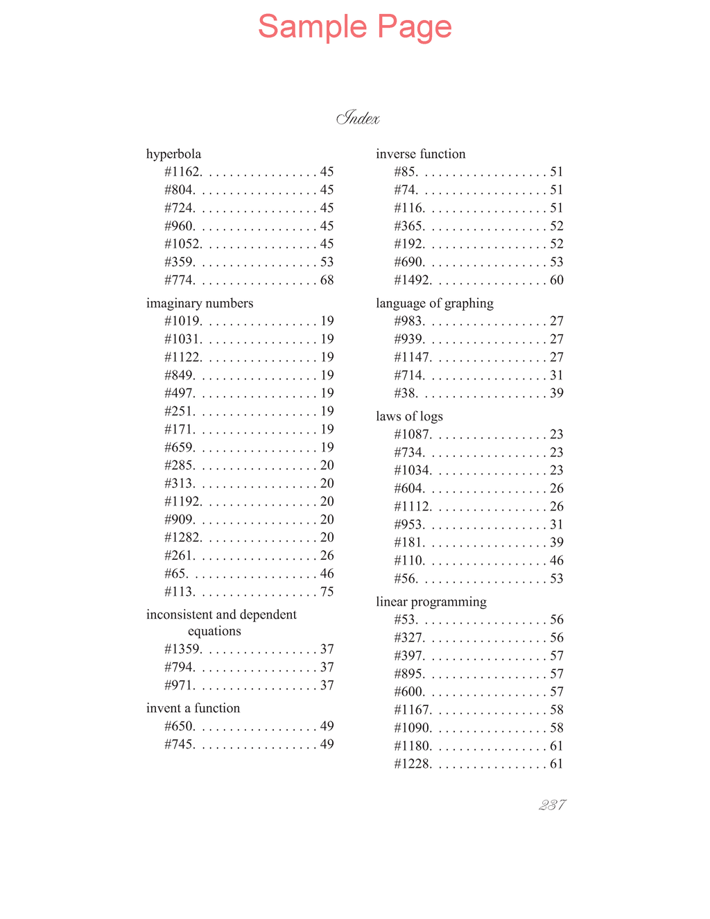 Zillions of Practice Problems: Advanced Algebra