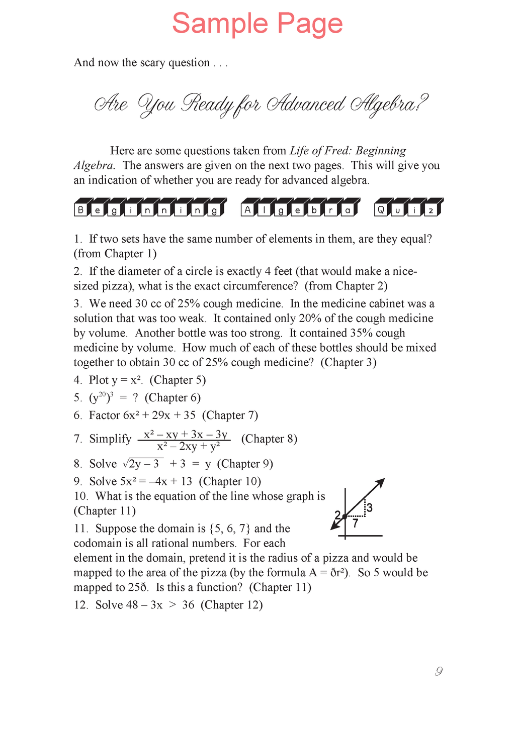 Life of Fred: Advanced Algebra Expanded Edition