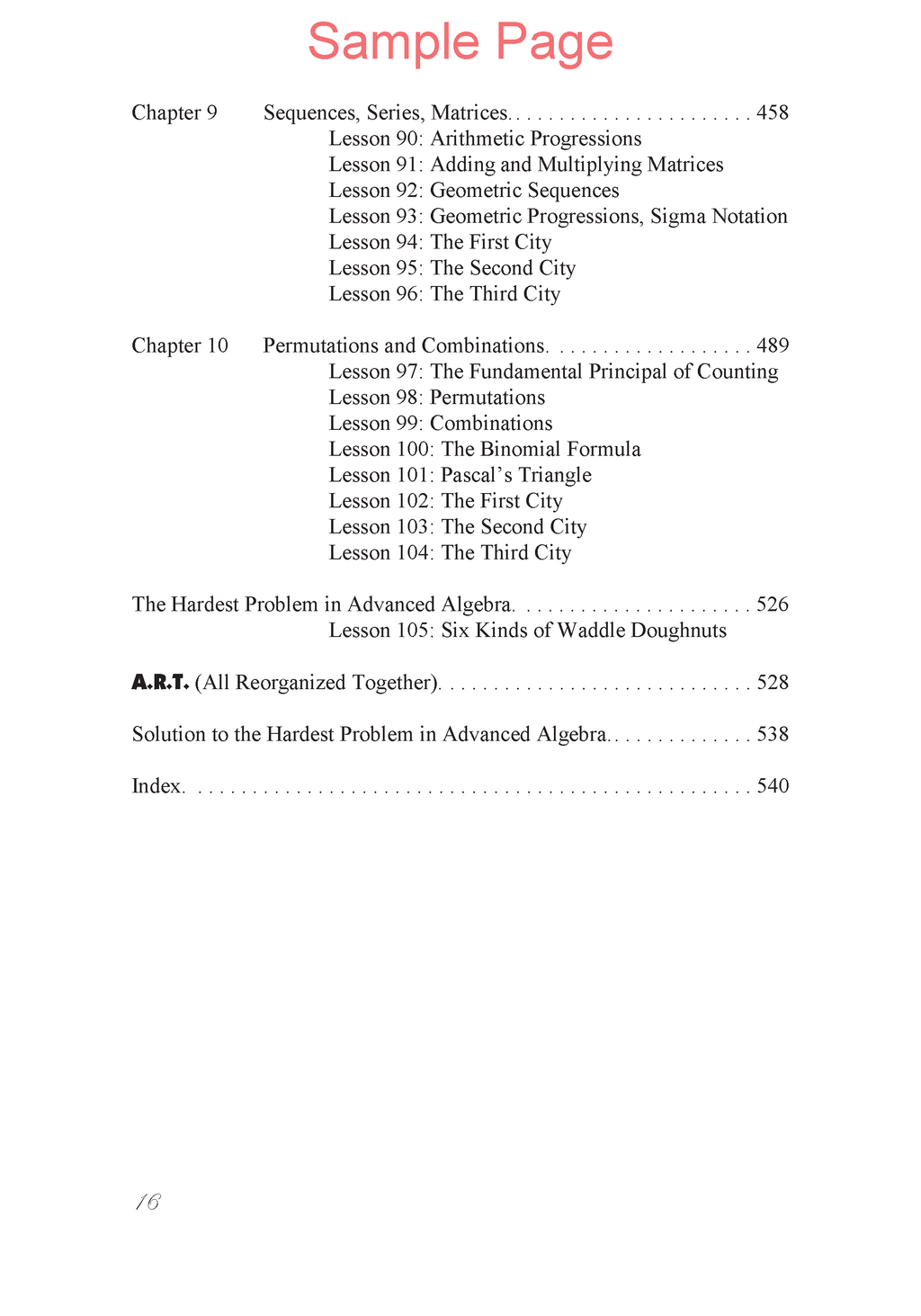 Life of Fred: Advanced Algebra Expanded Edition