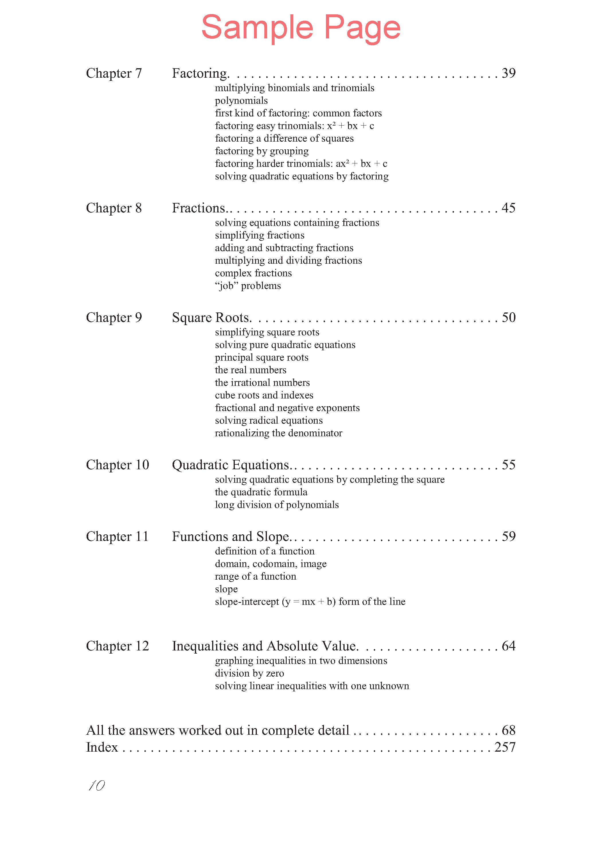 Zillions of Practice Problems: Beginning Algebra