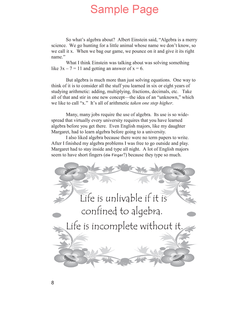 Life of Fred: Beginning Algebra Expanded Edition