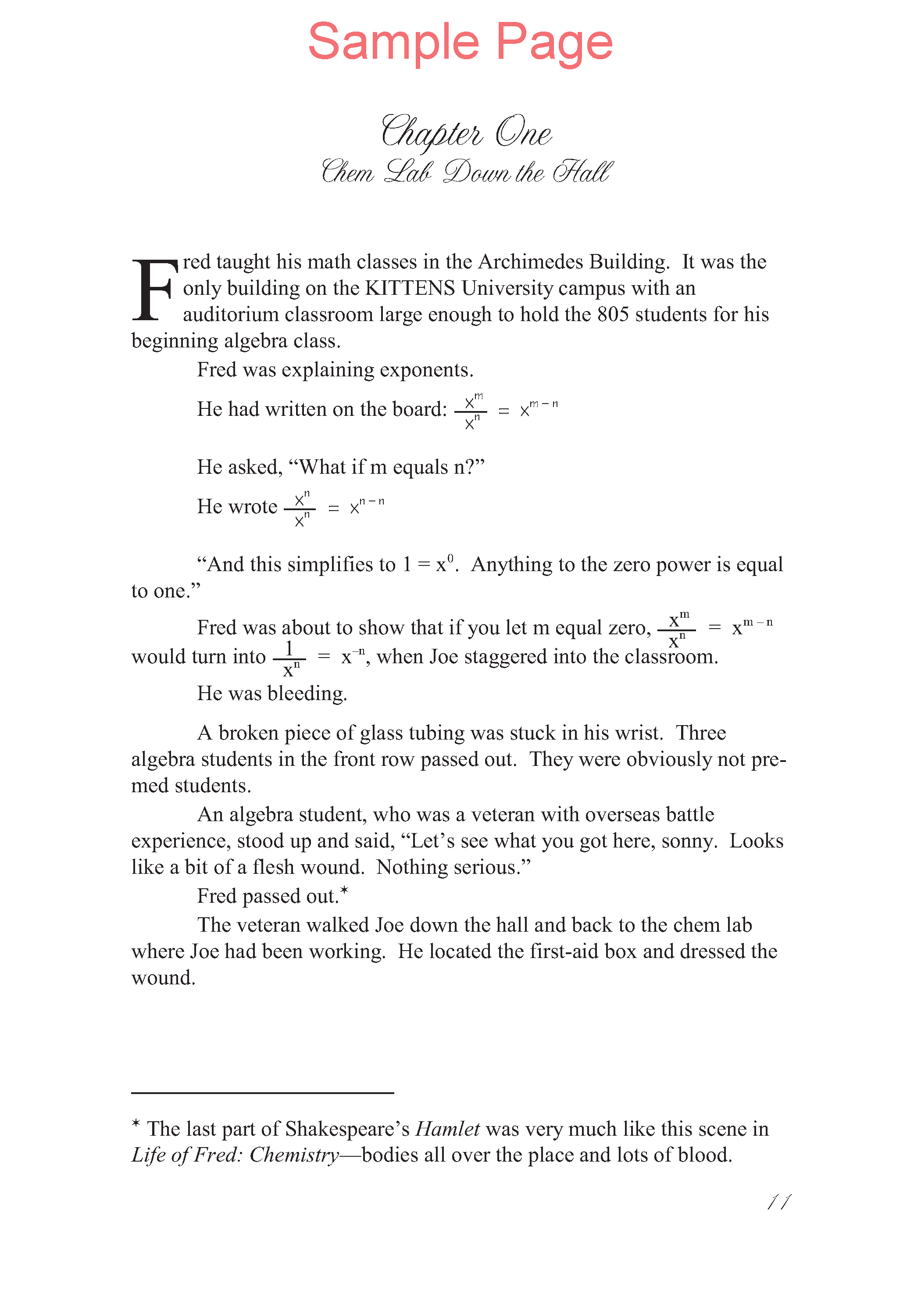 Life of Fred: Chemistry
