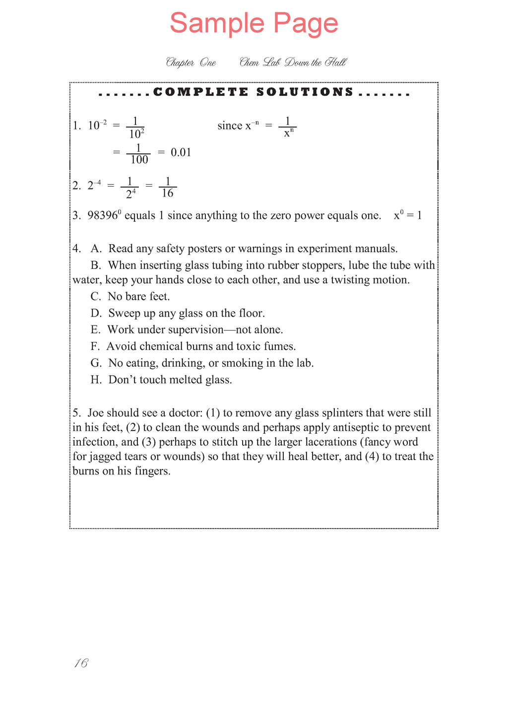 Life of Fred: Chemistry