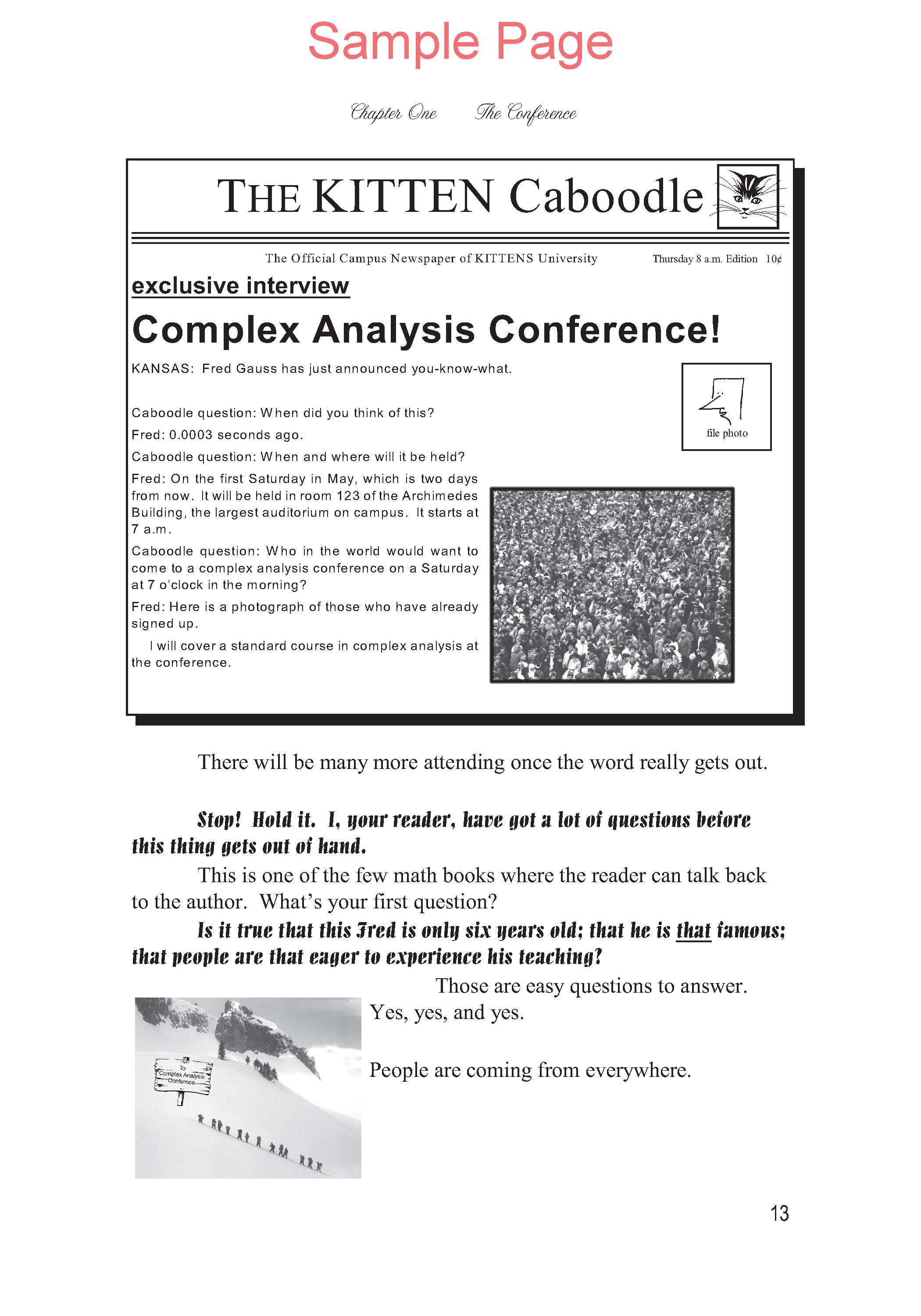 Life of Fred: Complex Analysis