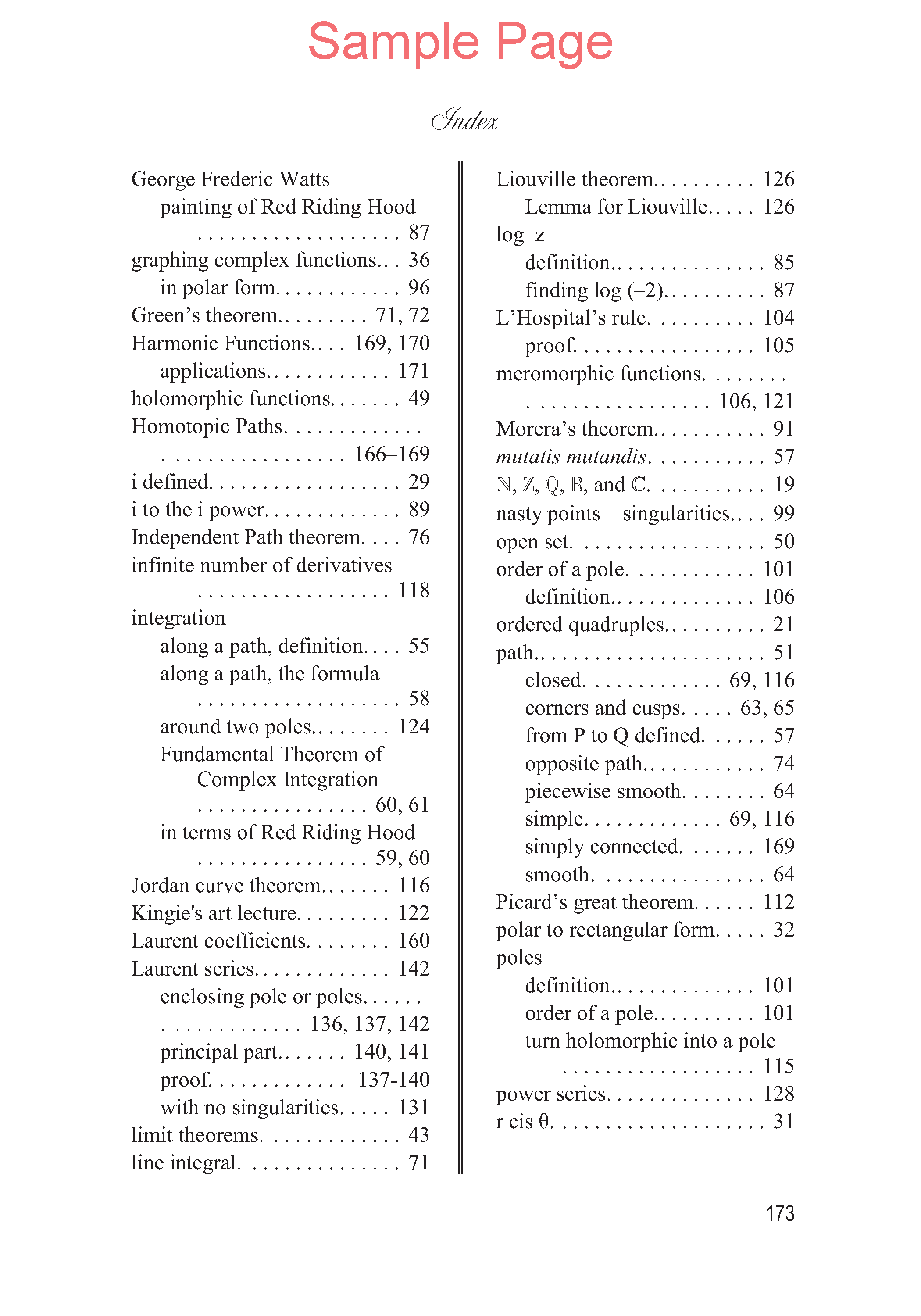 Life of Fred: Complex Analysis