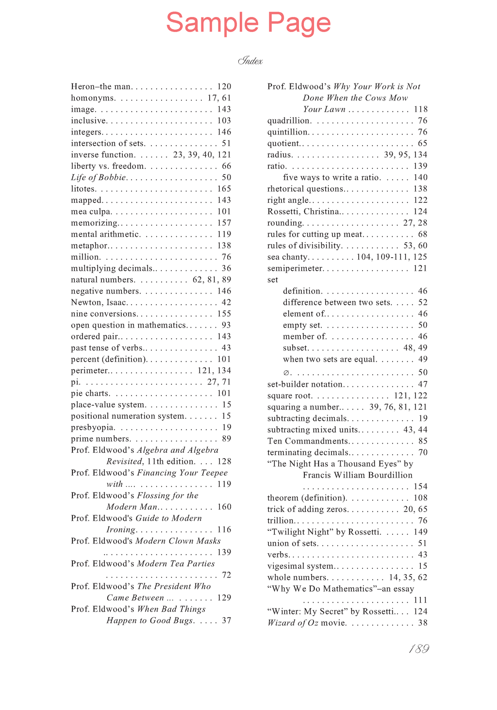 Life of Fred: Decimals and Percents