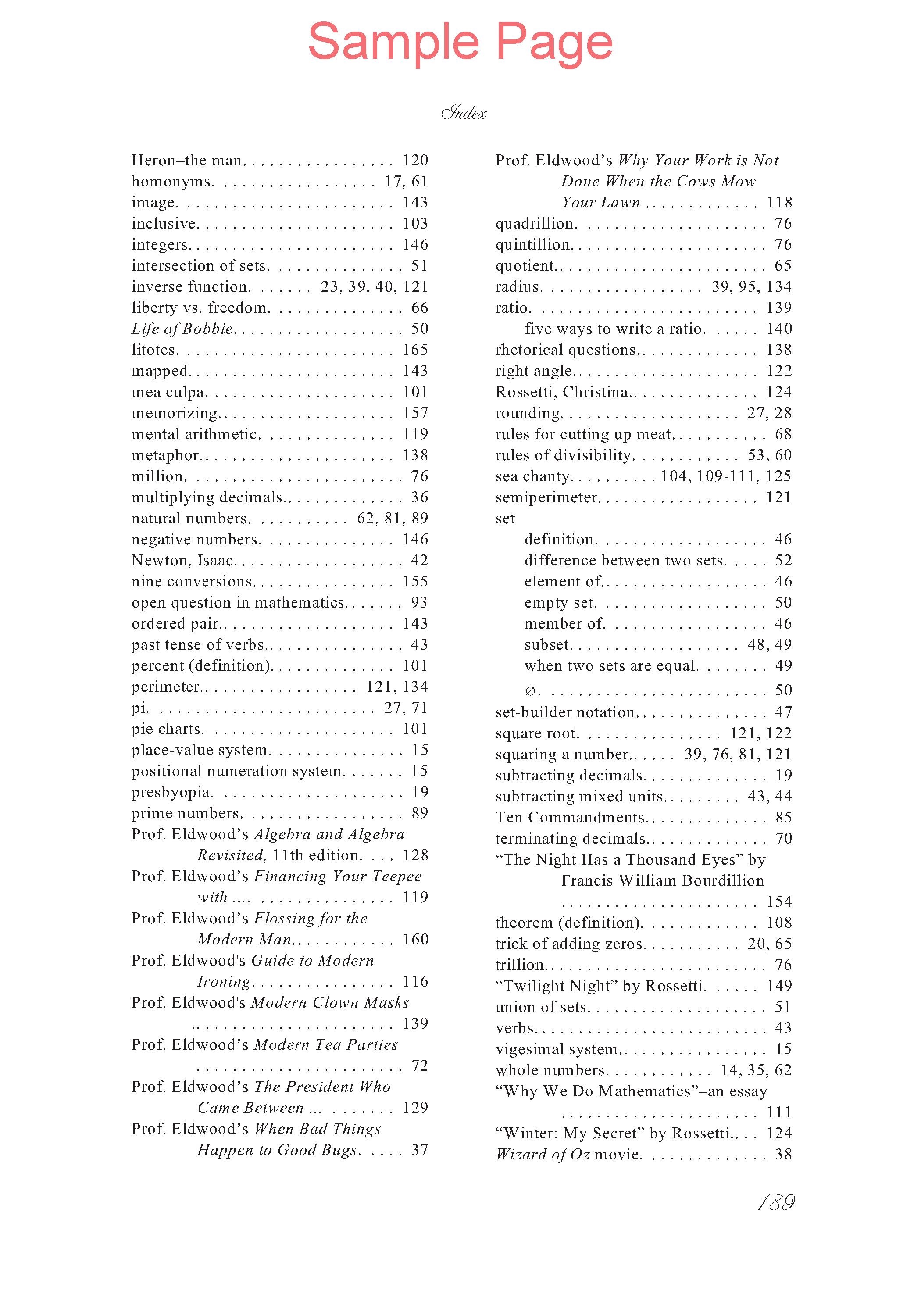 Life of Fred: Decimals and Percents