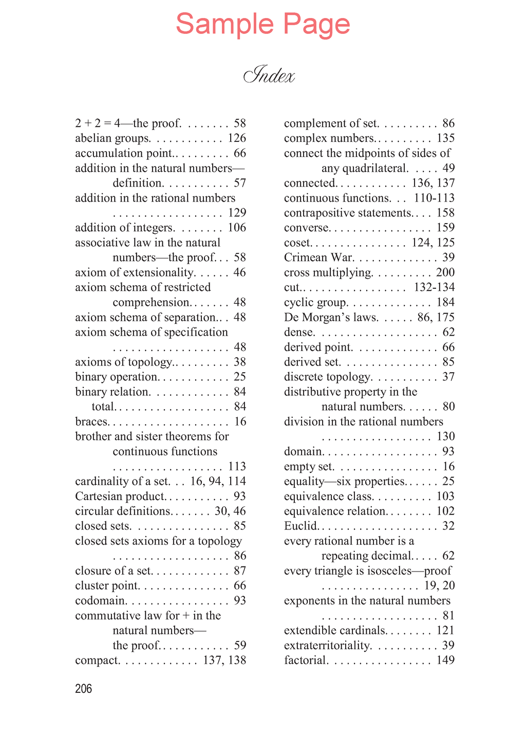 Life of Fred: Five Days of Upper Division Math