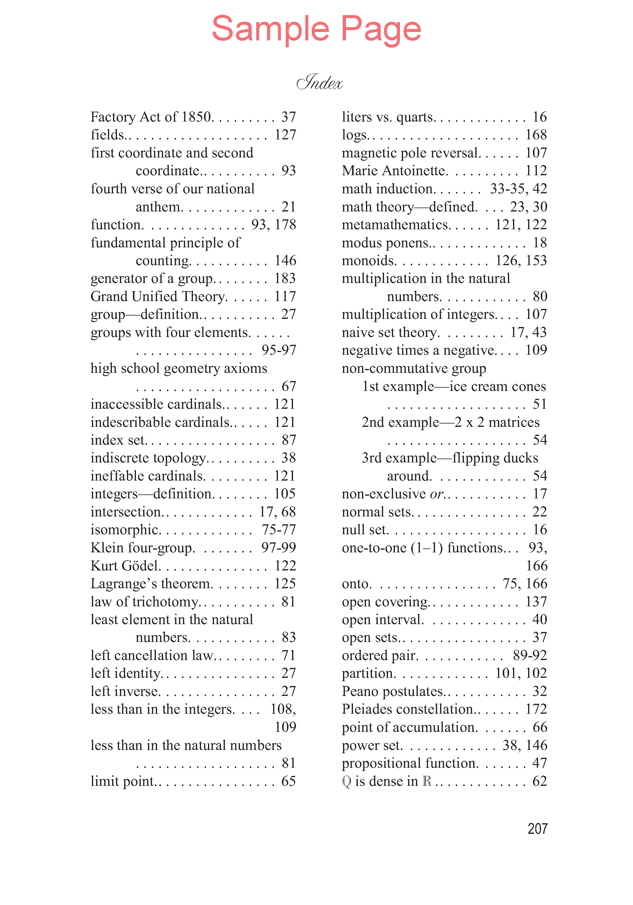 Life of Fred: Five Days of Upper Division Math
