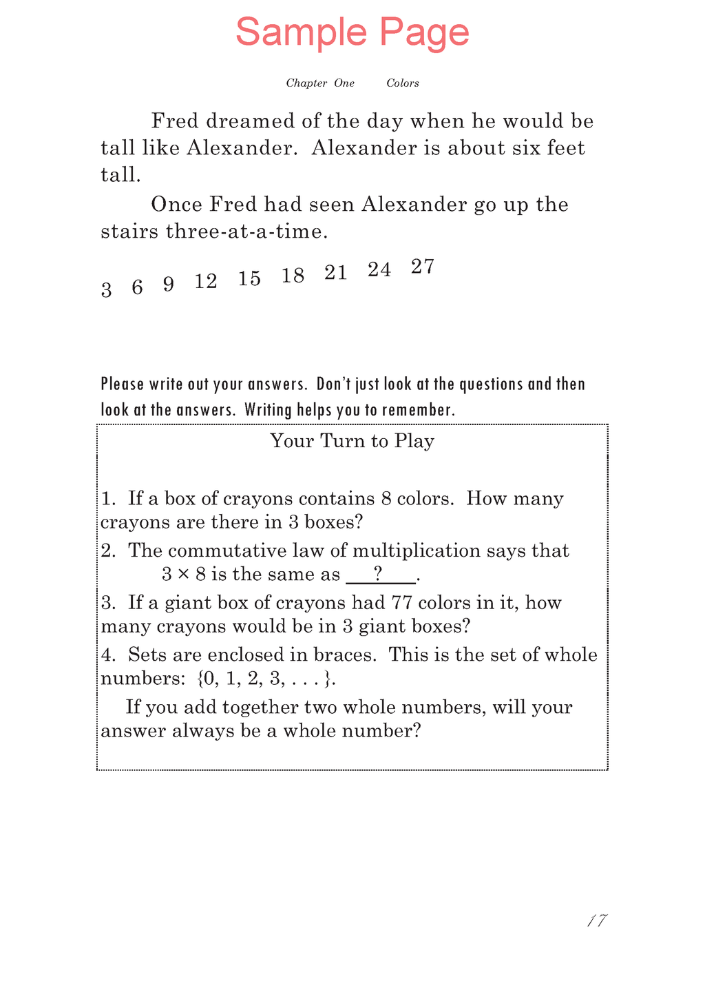 Life of Fred: Honey