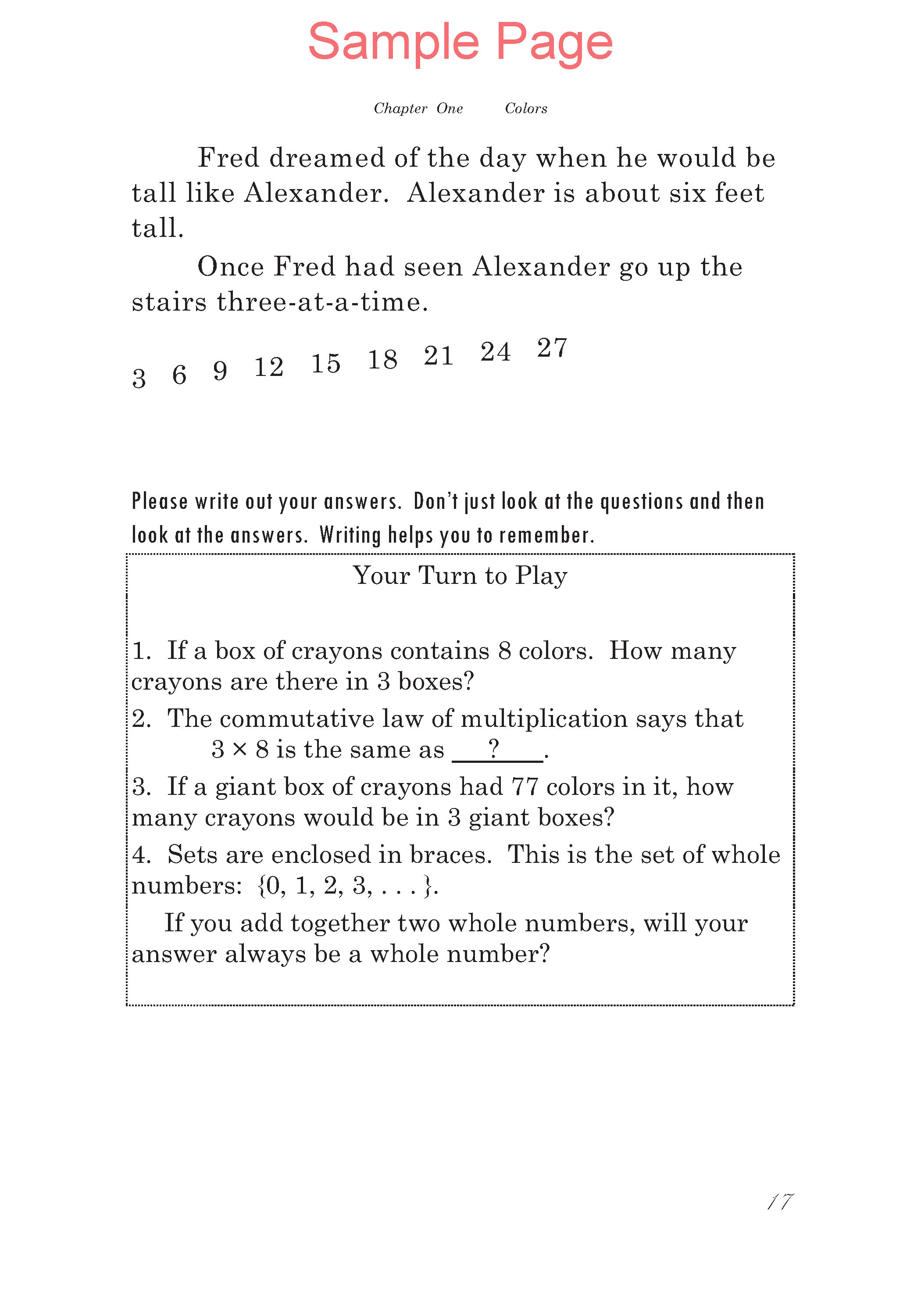Life of Fred: Honey