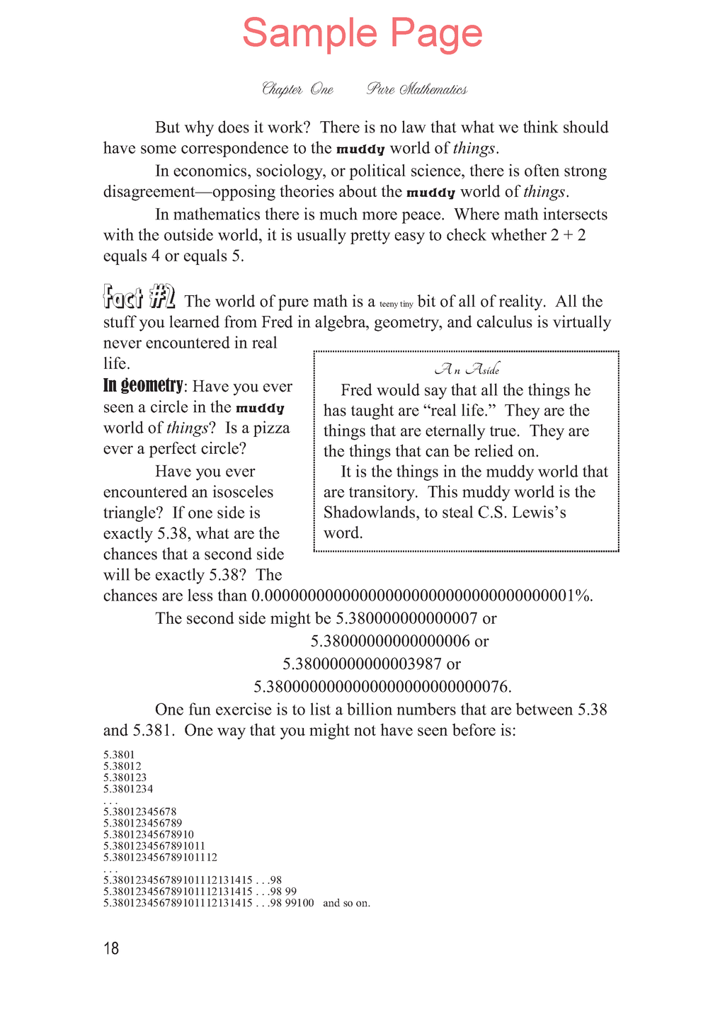 Life of Fred: Numerical Analysis