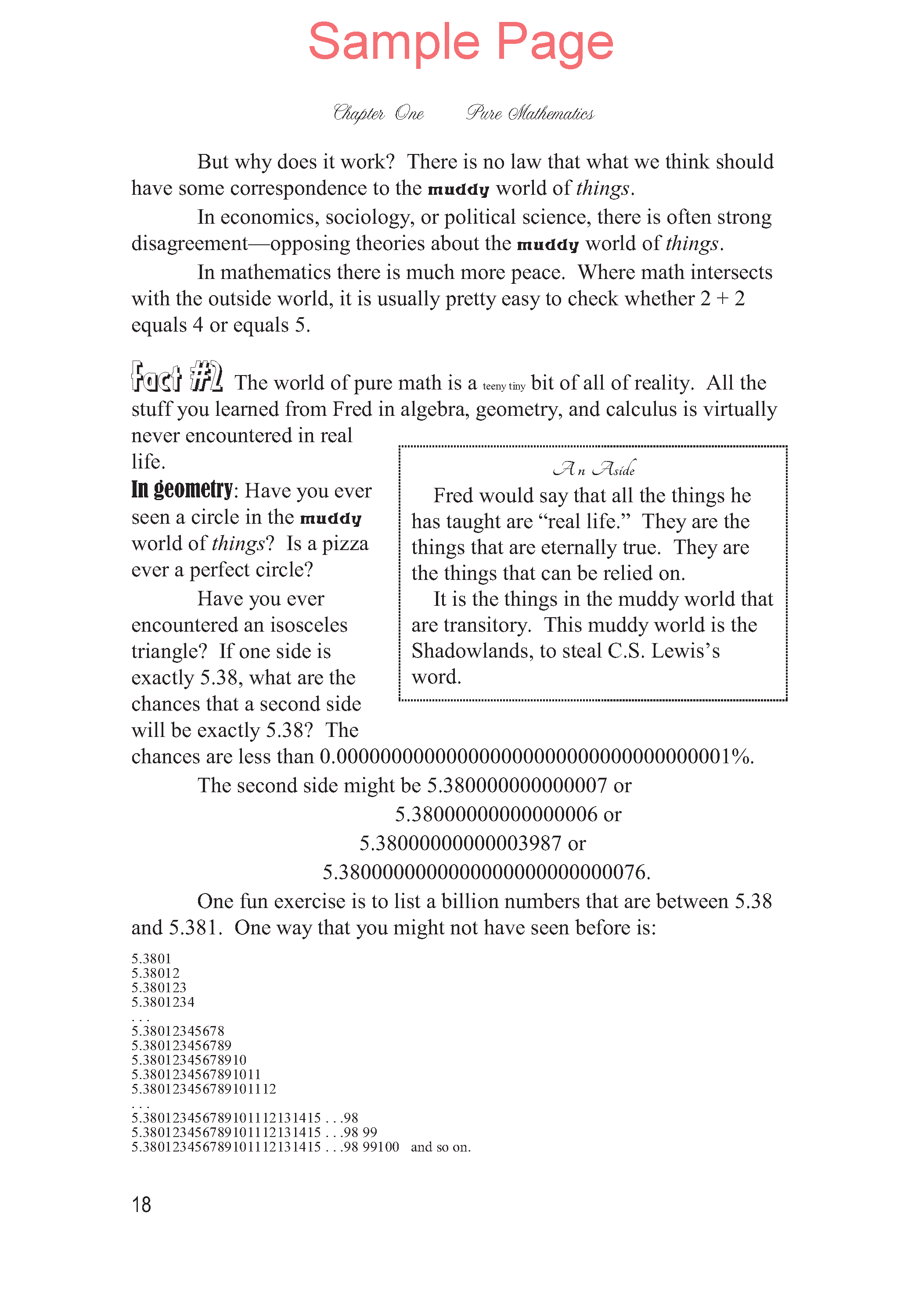 Life of Fred: Numerical Analysis