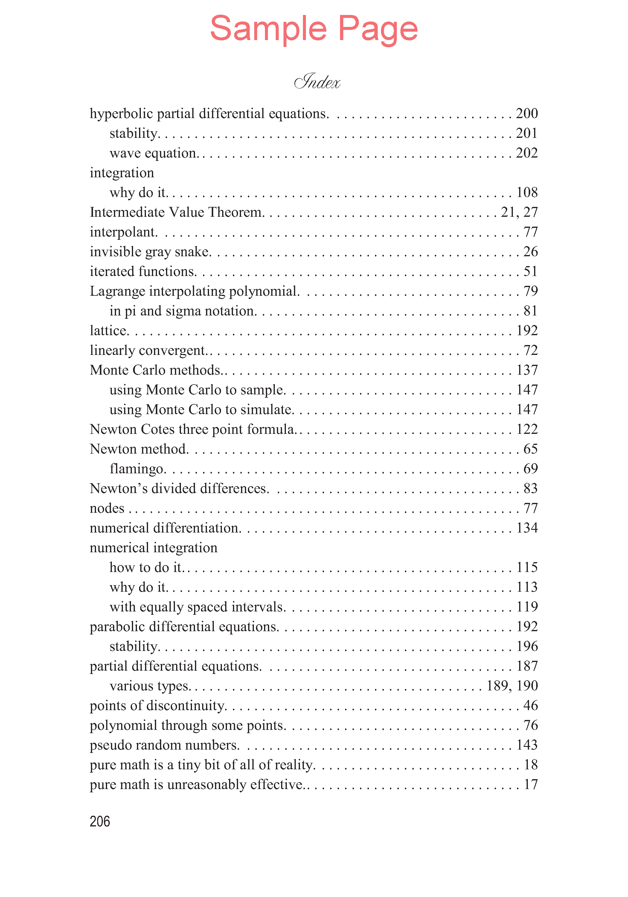 Life of Fred: Numerical Analysis