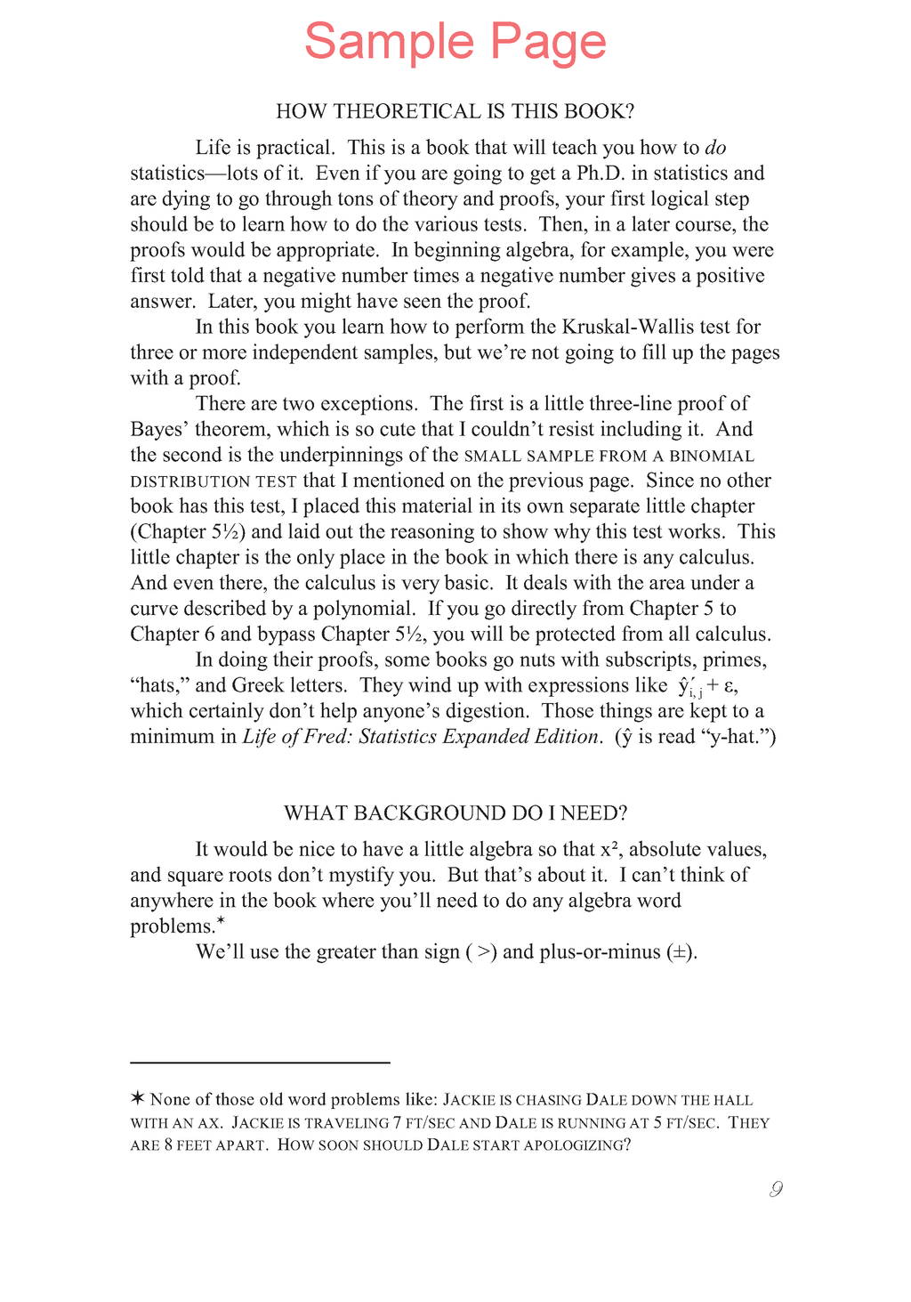 Life of Fred: Statistics Expanded Edition