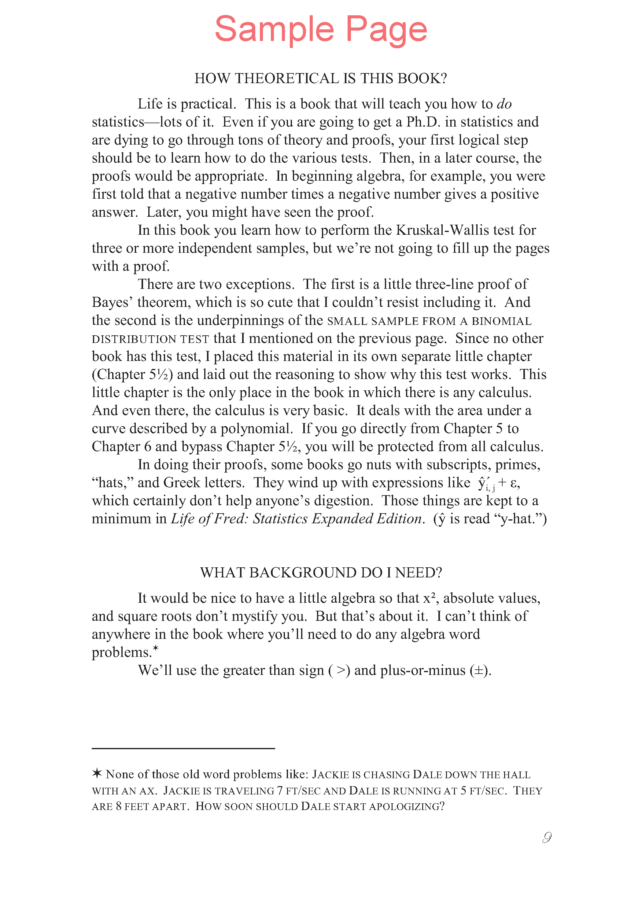 Life of Fred: Statistics Expanded Edition