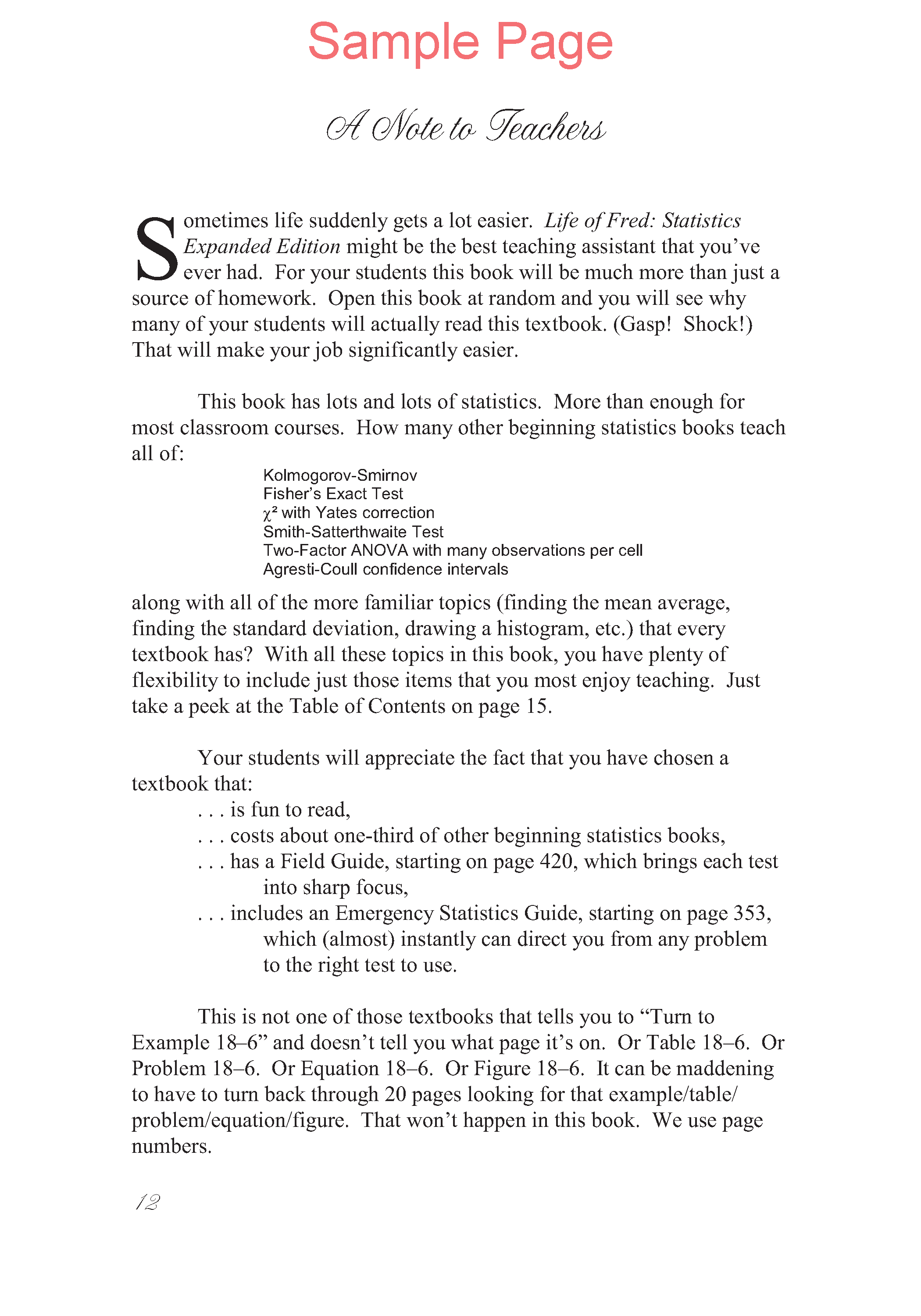 Life of Fred: Statistics Expanded Edition