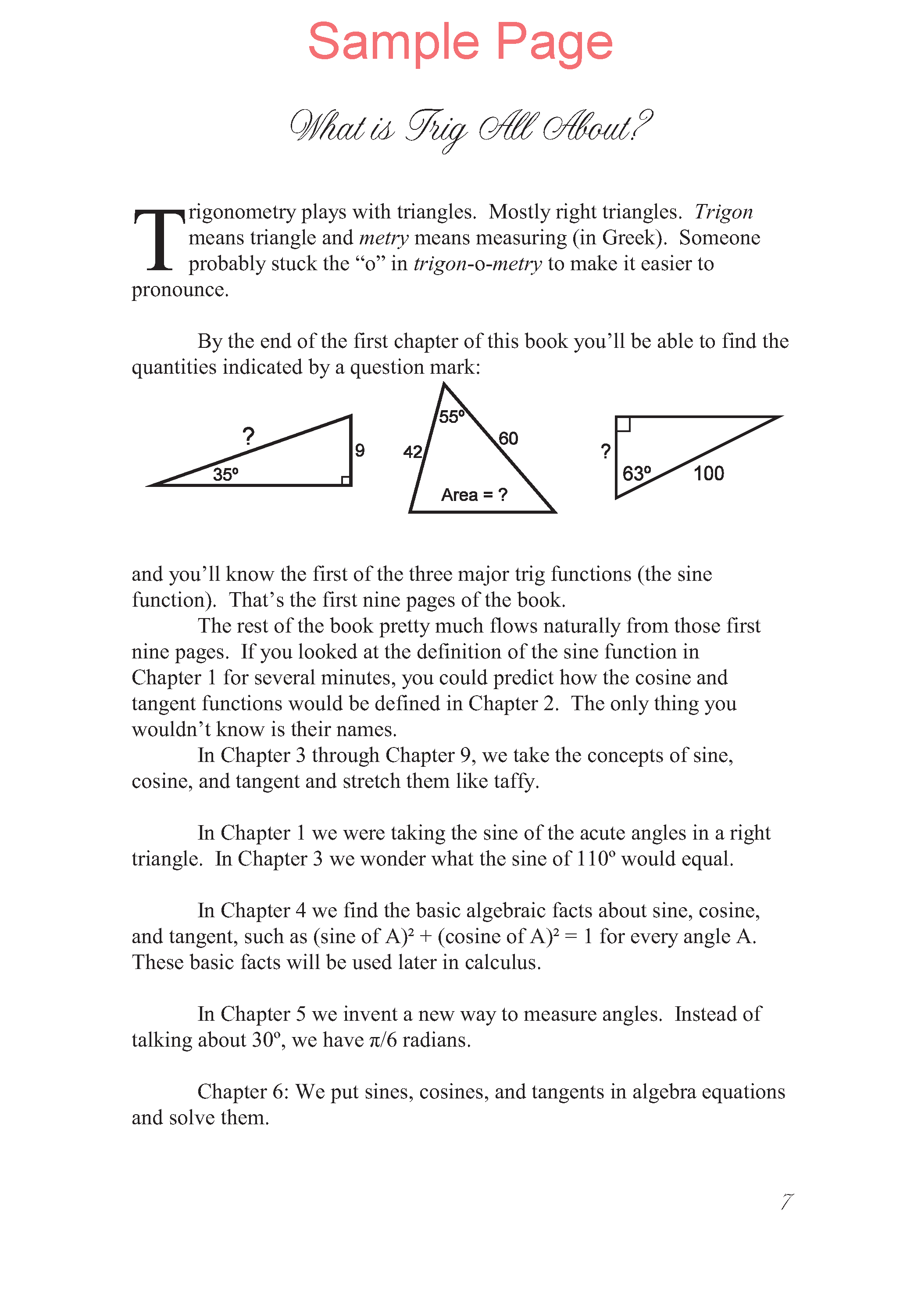 Life of Fred: Trigonometry Expanded Edition