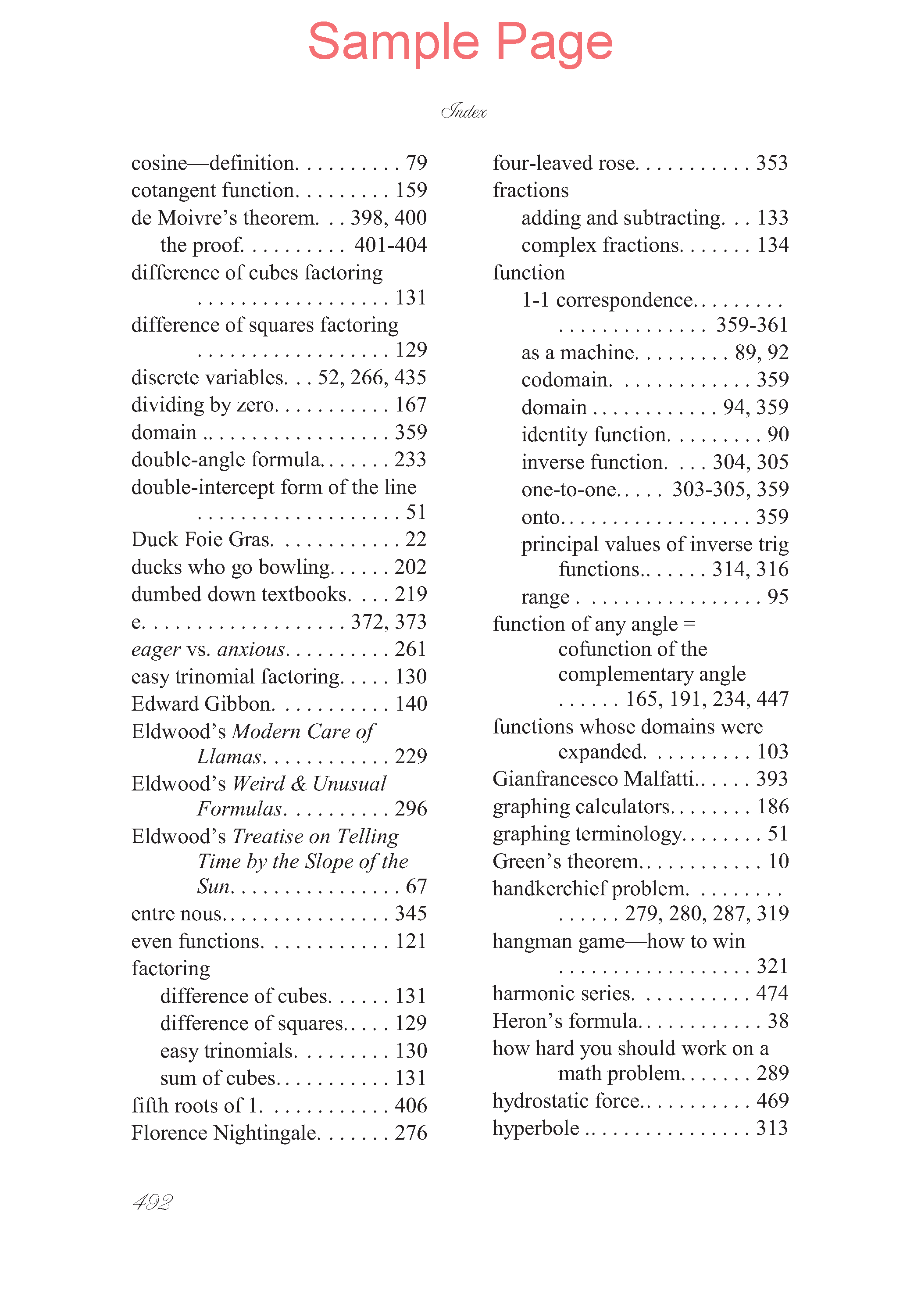 Life of Fred: Trigonometry Expanded Edition