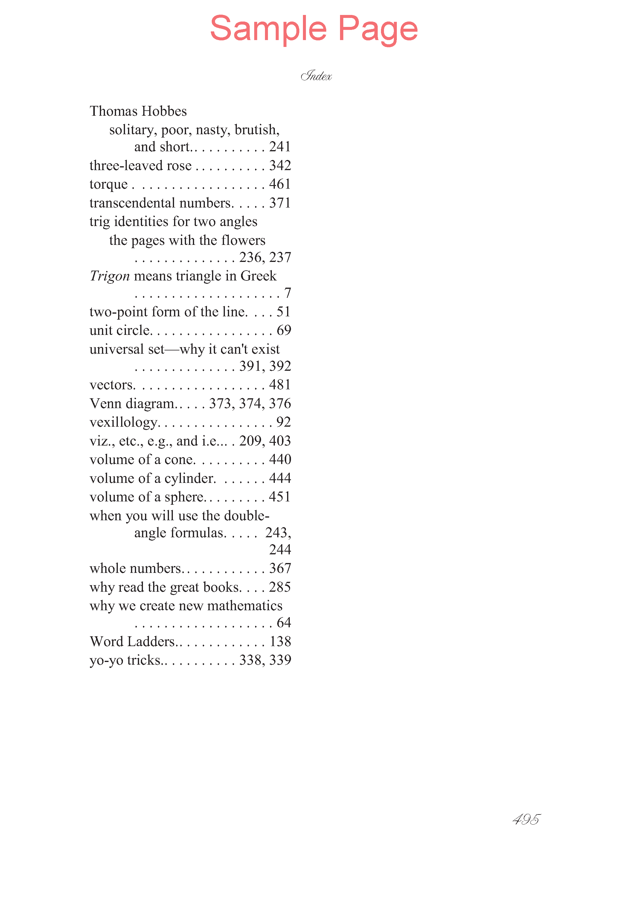 Life of Fred: Trigonometry Expanded Edition